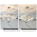 Ljojo LED Crystal Chandelier - Modern Luxury Lighting for Living Room and Bedroom