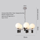 Ljojo Adjustable LED Glass Pendant Light Modern Nordic Style for Living Room Bedroom Dining Room