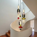 Italian Colored Glass Candy LED Pendant Light Fixture for Kitchen by Ljojo