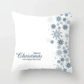 Blue Winter Snowflake Pillowcase for Stylish Christmas Decor by Ljojo