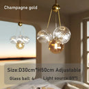 Ljojo Multi Color Glass Ball Pendant Light Modern Iron Ceiling Fixture