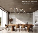 Italy Designer Belt Led Pendant Lights Dimmable Marble Luxury Chandelier by Ljojo for Home Decor Lighting