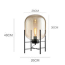 Nordic Style Smoke-Gray Glass Floor Lamp Industrial Indoor Lighting for Living Room Bedroom by Ljojo
