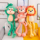 Ljojo Long Legged Animal Plush Toy Pillow - Lion Monkey Leg Doll Clip - Birthday Gift