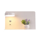 Ljojo LED Wall Lights with Switch, USB Charging, Bedroom Living Room Indoor Decor Lighting