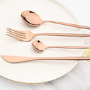Ljojo 24-Piece Stainless Steel Cutlery Set with Forks, Knives, and Spoons