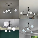Nordic Designer Glass Chandelier Pendant Light Fixture for Living Room by Ljojo