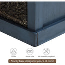 Rustic Shoe Bench with 3 Baskets, Cushion, and Cabinet by Ljojo™