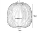 Foscarini Spokes 1/2 Suspension Pendant Light: Elegant White Birdcage Lamp for Dining Room