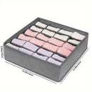 Ljojo™ 24-Compartment Fabric Storage Box: Foldable Stackable Organizer for Socks, Ties, Underwear