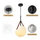 Ljojo Glass Ball Pendant Lamp Designer Led Chandelier for Dining Room Kitchen Island