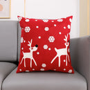 Embroidered Santa Deer Snowflake Pillow Cover 45x45cm for Sofa Bed by Ljojo