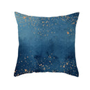 Ljojo Light Luxury Blue Abstract Print Throw Pillow Cover - Marble Stripe