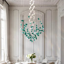 Modern Green Stone Glass LED Pendant Lights - Ljojo Chandeliers for Living Room Villa Hotel Decor