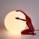 Italy Table Lamps Art Portrait Design Replica Sculpture Standing Floor Lamp Ball Bedroom Decoration by Ljojo