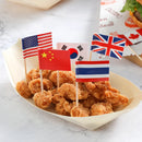 Disposable Bamboo Fruit Stick Small Flag Toothpick for Cake Cocktail Decoration