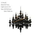 Ljojo Luxury Metal Chandelier Pendant Lamp, Modern Art Deco Ceiling Light Fixture