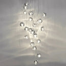 Modern Glass Crystal Chandelier Adjustable Nordic Stairs Light by Ljojo