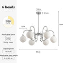 French Living Room Chandelier Cream Magic Bean Lamp by Ljojo | Ancient Bag House Nordic Creative Mickey Bow