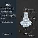 American Retro Crystal Chandelier Gold/Chrome for Living Room - Ljojo Luxury Home Decor Lighting