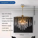 Ljojo French Luxury Crystal Chandelier Retro Glass Ceiling Pendant Lighting Bedroom Fixture