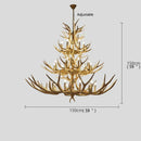 American Style Antler Deer Chandelier For Living Room - Farmhouse Hanging Light by Ljojo