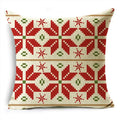 Ljojo Merry Christmas Linen Pillowcase Cushion Cover 45x45cm