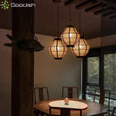 Japanese Retro Wabi-sabi Pendant Lights Art Lantern Fabric Lamp by Ljojo
