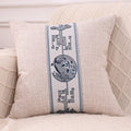 Ljojo Linen Chinese Pavilion Pattern Pillow Cover for Home Sofa Bedroom