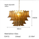 Vintage Amber Glass Indoor Chandelier - Scandinavian Style Lighting by Ljojo