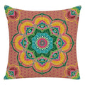 Ljojo Mandala Print Flax Pillowcase 45*45cm - National Wind Home Decor
