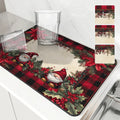 Christmas Dwarf Gift Poinsettia Drying Mat by Ljojo - Non-Slip Absorbent Kitchen Mat