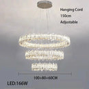 Ljojo LED Crystal Ceiling Lamp Modern Square Dimmable Dining Room Fixture