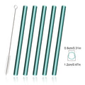 Ljojo 12mm Glass Straw Set for Bubble Tea Milk Smoothies Cocktails