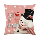 Christmas Party Pillowcase with Santa Claus & Snowman Print for Home Decoration by Ljojo.