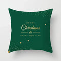Ljojo Merry Christmas Green Pillowcase Sofa Decoration Cover
