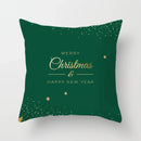 Ljojo Merry Christmas Green Pillowcase Sofa Decoration Cover