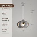 Minimal LED Pendant Light Hollow Resin Art Chandelier for Bedroom Cafe Bar - Ljojo