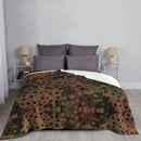 Ljojo Lightweight Erbsenmuster Camo Fleece Blanket for Bedroom and Sofa