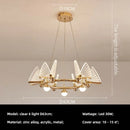 Ljojo Modern Acrylic Butterfly Led Pendant Light Gold Suspend Lamp for Home Decor