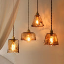 Amber Glass Pendant Lamp LED E27 Hanging Light by Ljojo