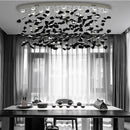 Modern Black Stone Led Pendant Lights Chandeliers for Living Room by Ljojo