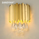Ljojo Modern Crystal Wall Lamp for Bedroom | Minimalist Dark Living Room Lighting