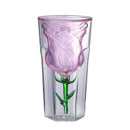 Ljojo 200ml Pink Rose Double Wall Coffee Wine Glasses Cup