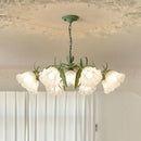 Ljojo French Retro Style Led Bedroom Chandelier Wall Lamp Cream Flower Creative Design