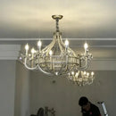 Large American Crystal Chandelier Chrome Pendent Lamp - Luxury Home Lighting by Ljojo