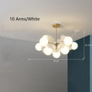 Ljojo Modern Glass Ball LED Ceiling Chandelier Children's Room Pendant Lamp Home Decor