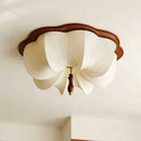 Ljojo Wabi Sabi Pleated Fabric E27 Pendant Lights Medieval Retro Bedroom Chandelier