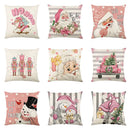 Christmas Party Pillowcase with Santa Claus & Snowman Print for Home Decoration by Ljojo.