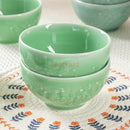 Ljojo 4.5-inch Plum Blossom Ceramic Dining Bowl for High-Temperature Tableware